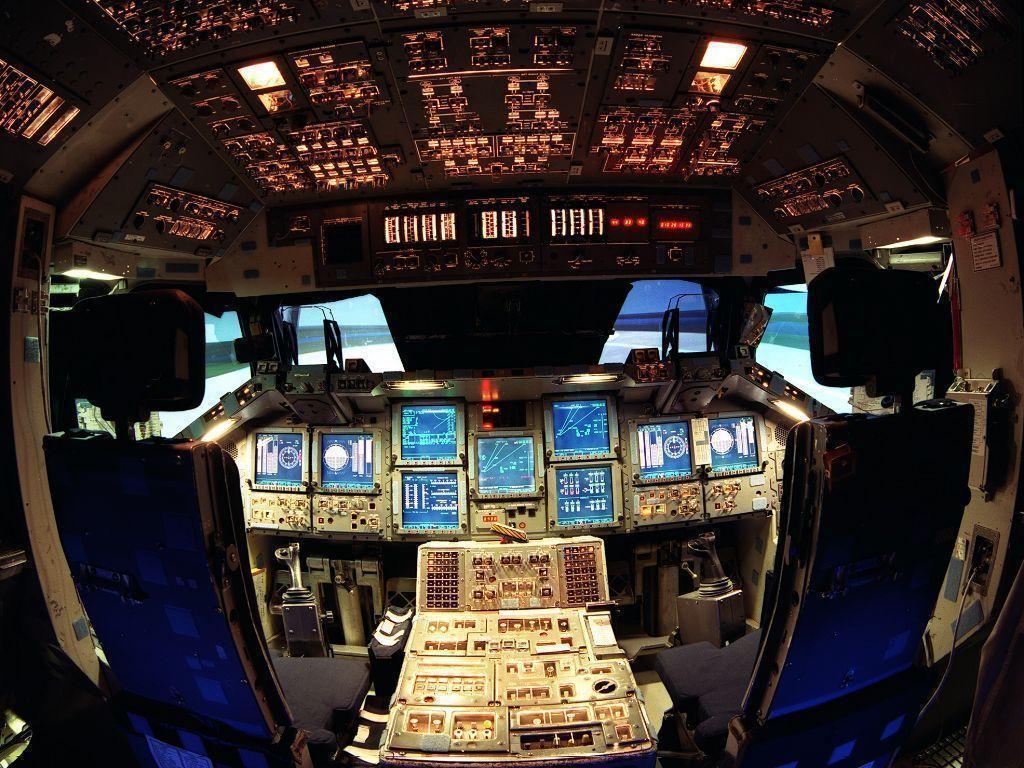 cockpit of a plane
