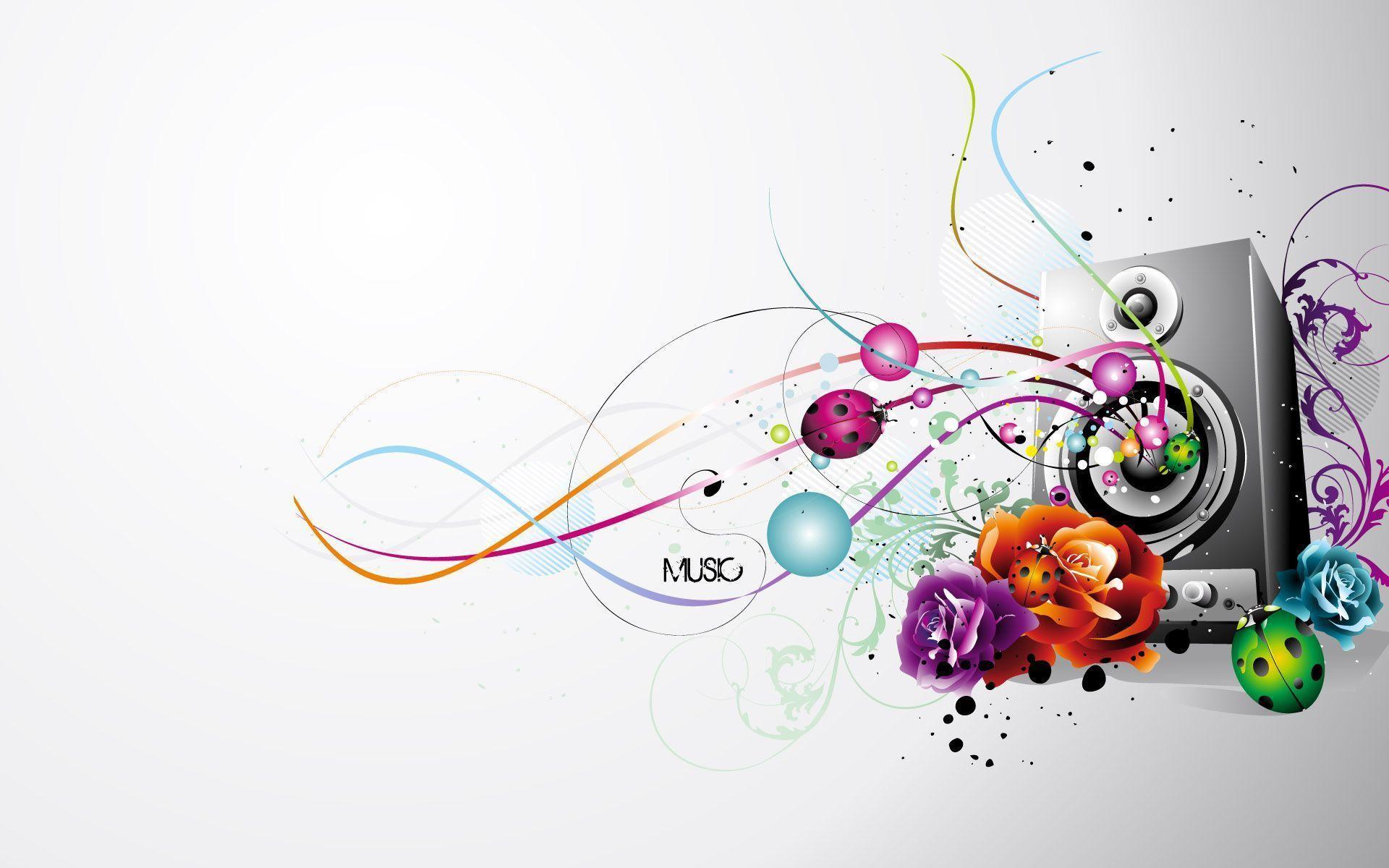 Wide Music Colour Wallpaper
