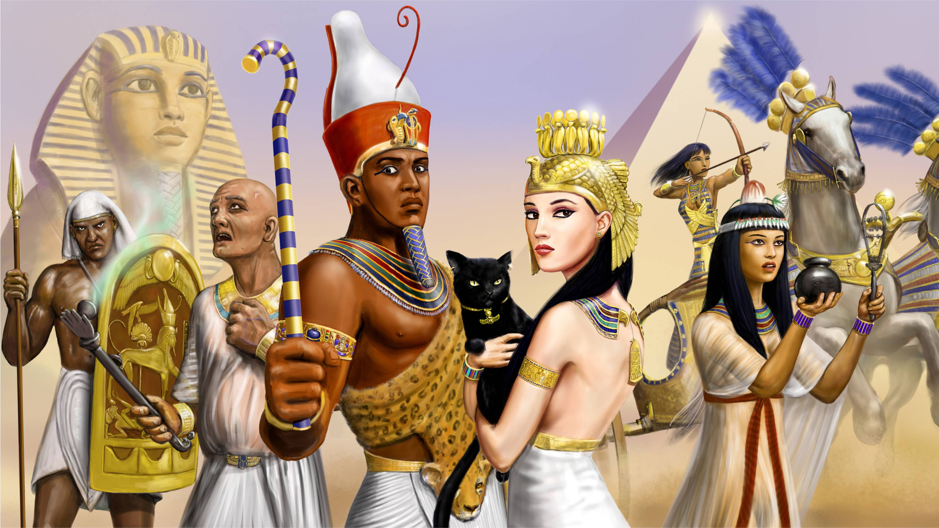 Ancient Egypt Fantasy Art widescreen wallpaper. Wide