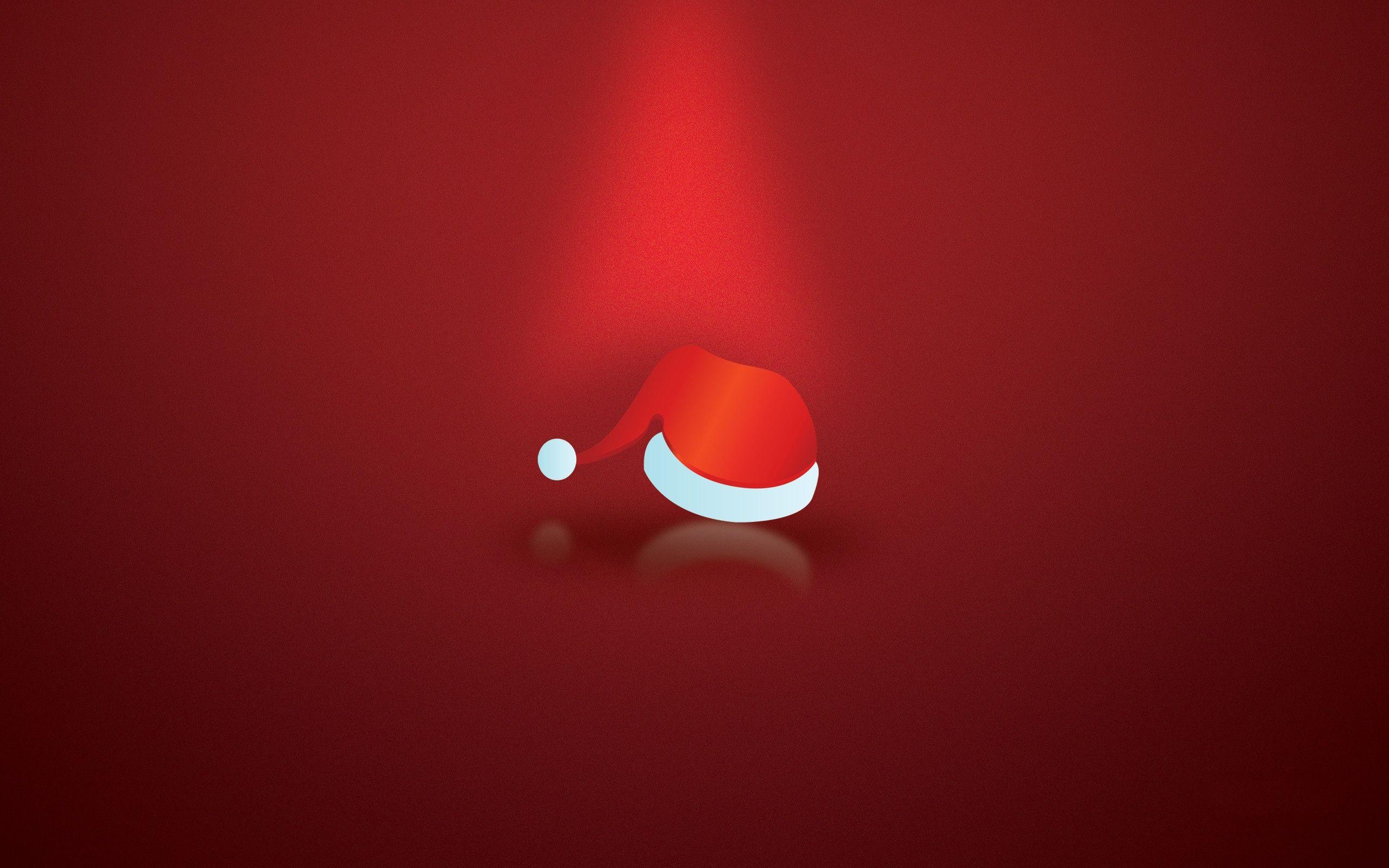 Red Christmas Had on Red Background Wallpaper and Photo Download