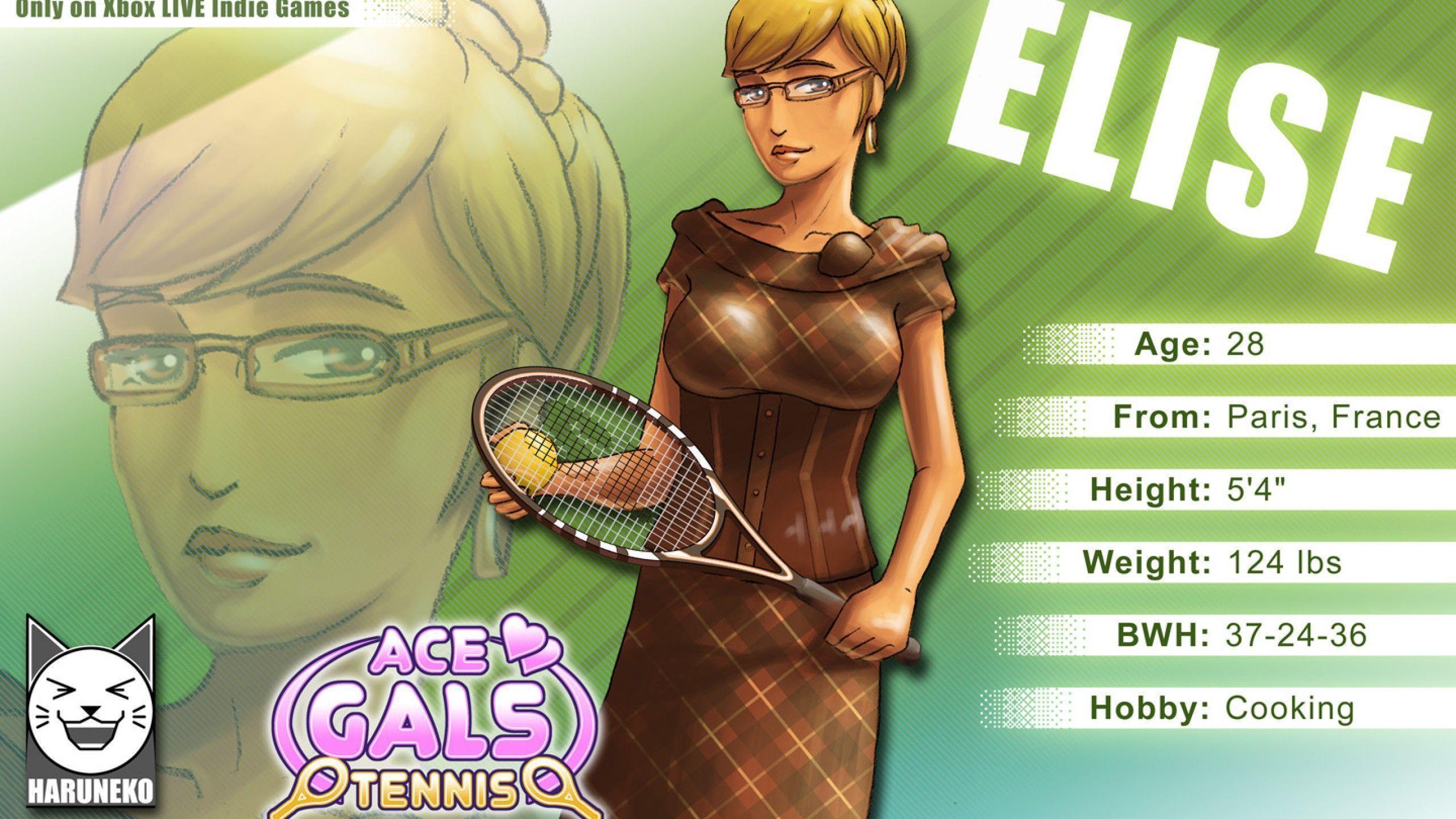 Elise From Ace Gals Tennis 55014 Gals Tennis Wallpaper