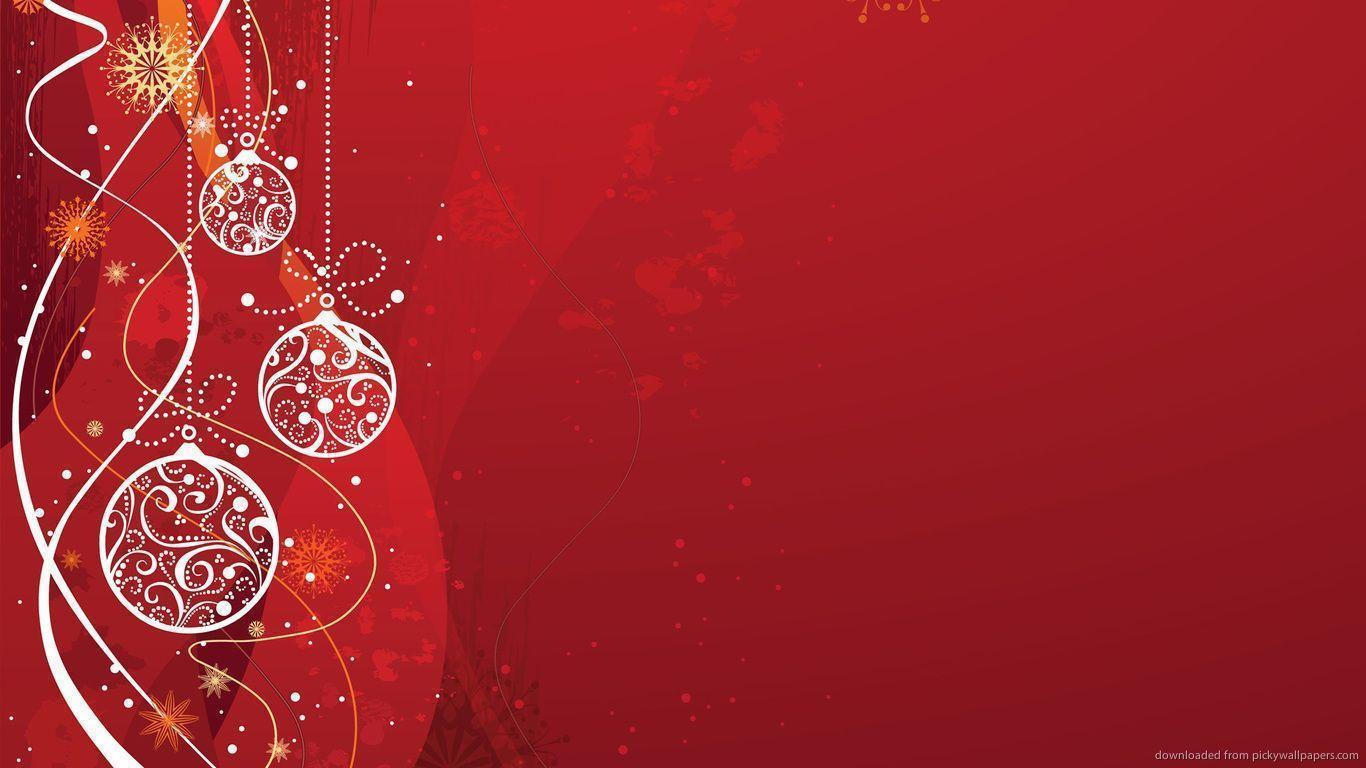 Download 1366x768 Nice Red Christmas Art Wallpaper