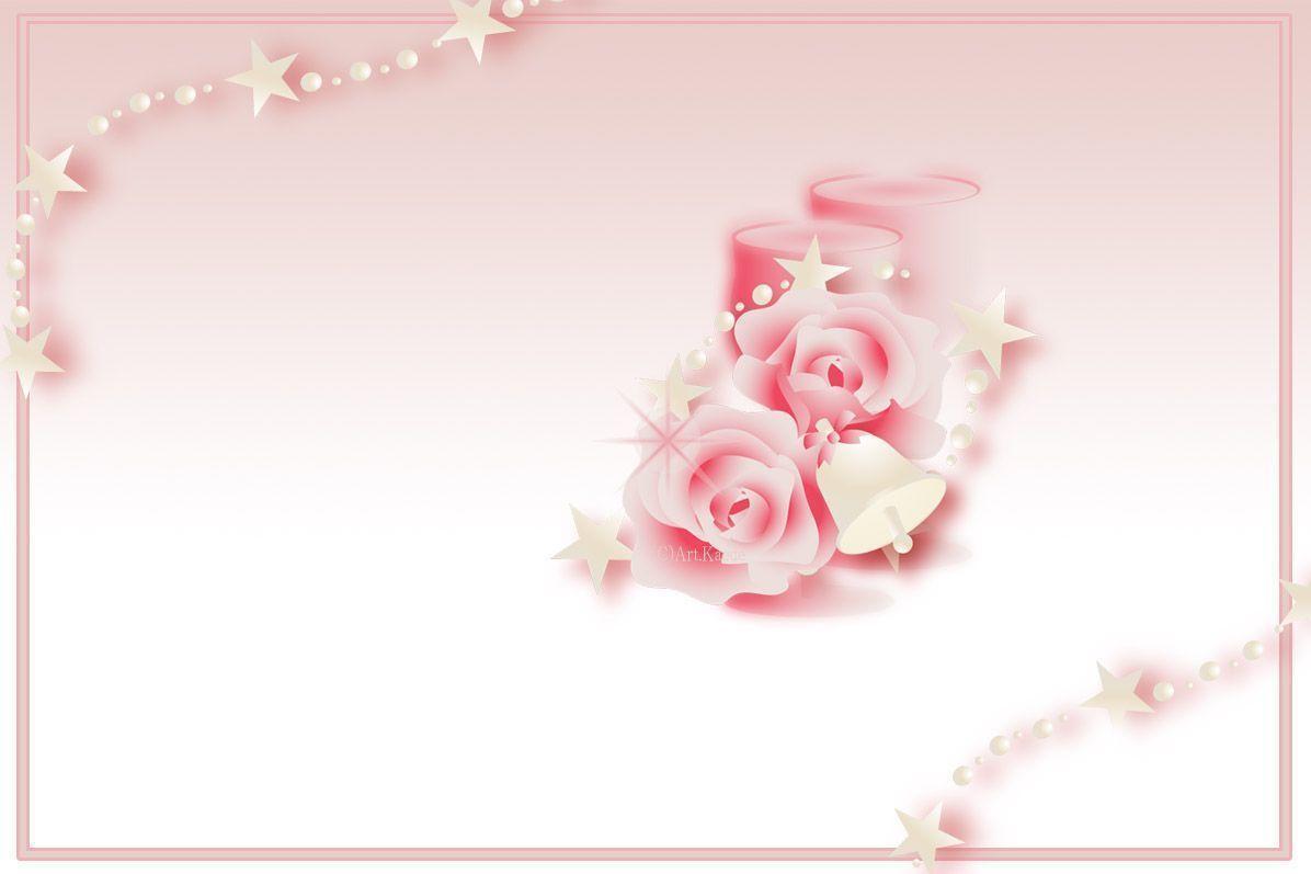 Stars with pink roses Download PowerPoint Background