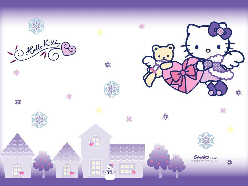 Purple Hello Kitty Wallpaper