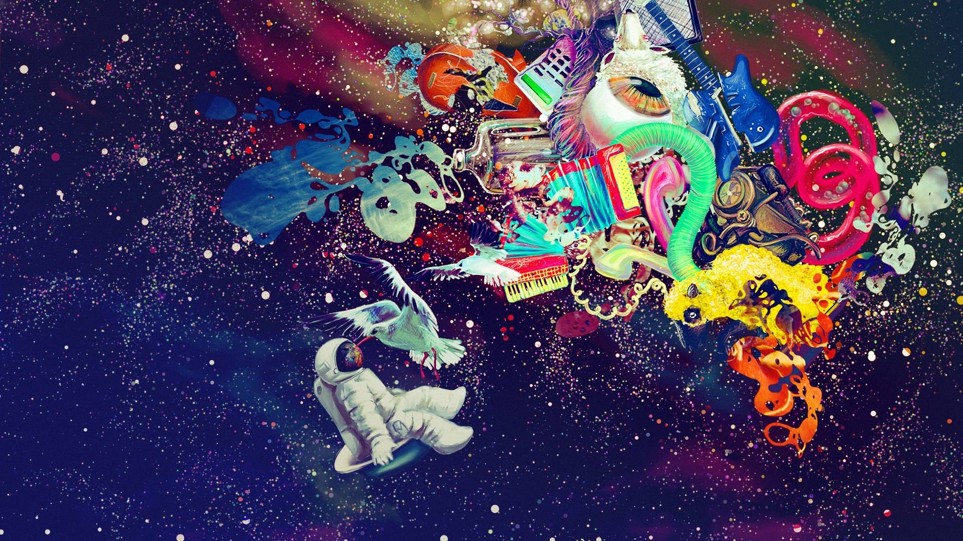 Trippy Space High Quality Wallpaper HD Resolution