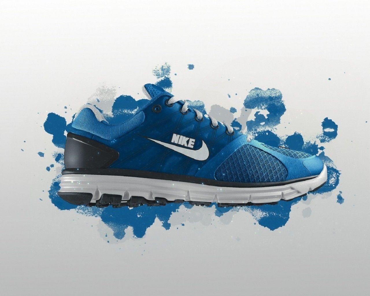Blue Nike Shoes Air Wallpaper Image Wallpaper. Wallpaper