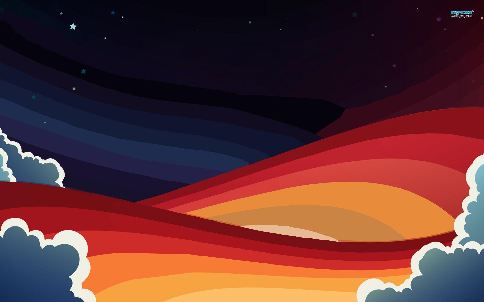 Colored hills wallpaper wallpaper - #