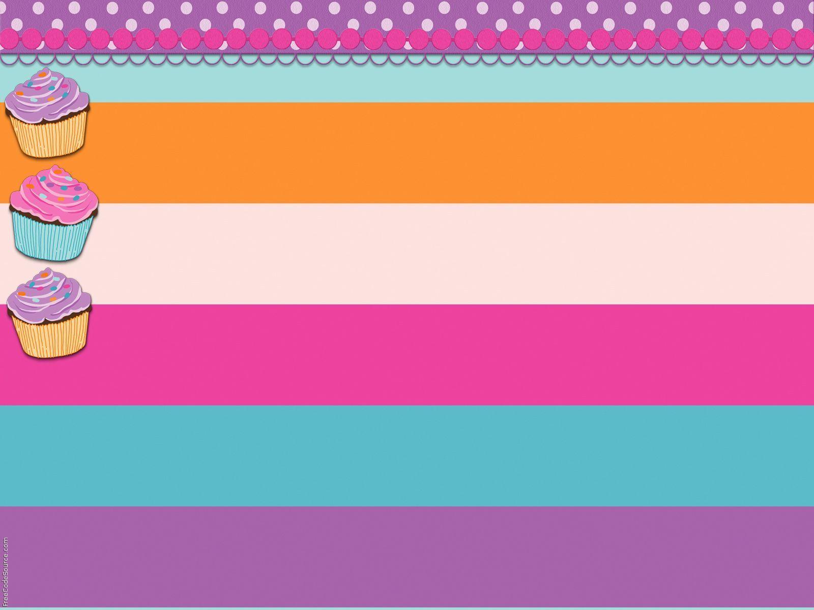 Wallpaper For > Cute Animated Cupcakes Wallpaper