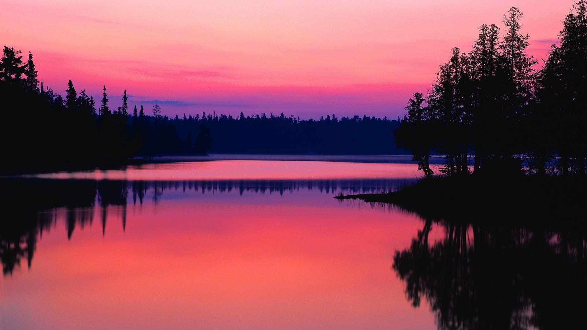 hd nature backgrounds sunset pink calm