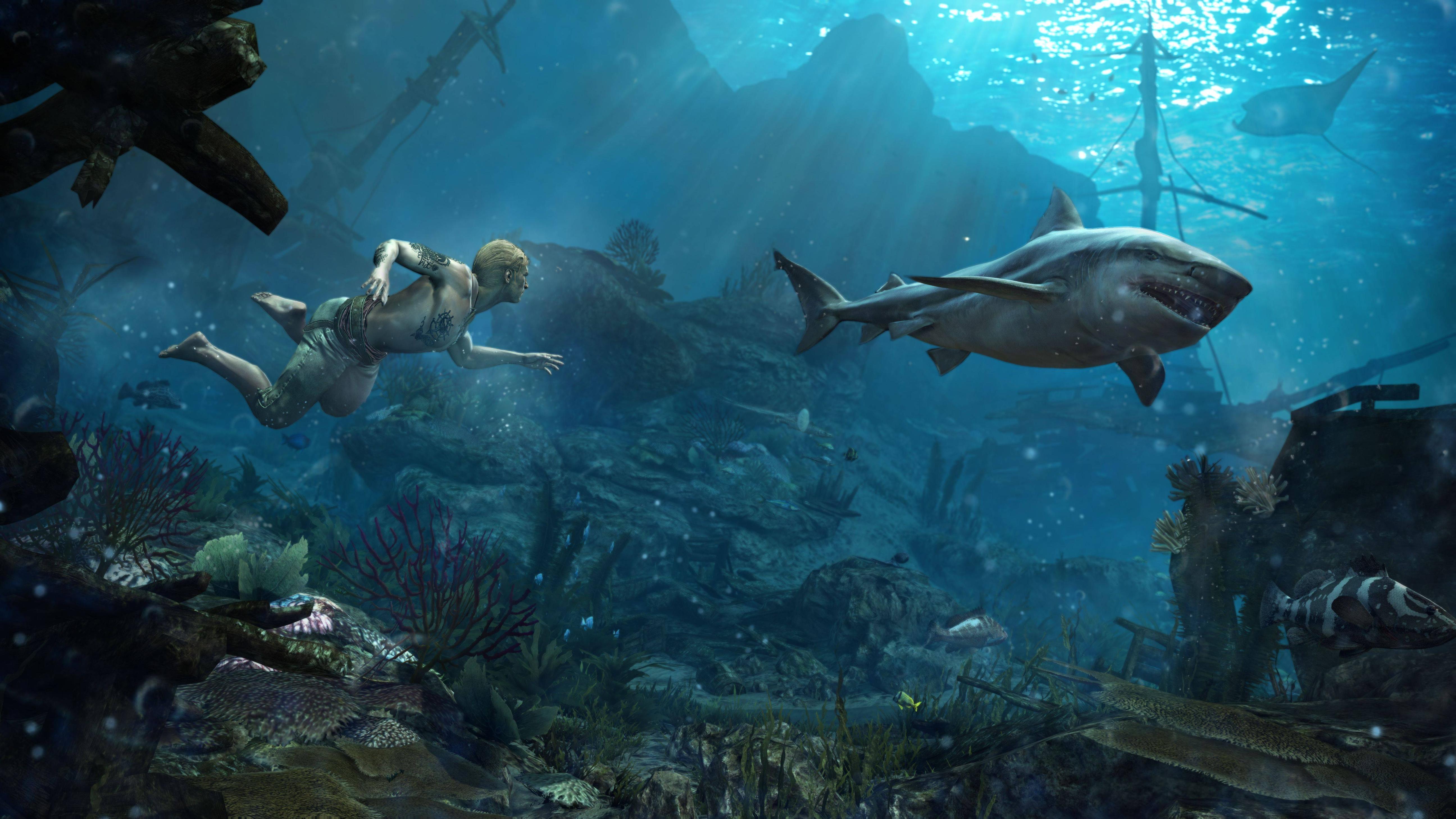 World Men Games Fantasy Ship Ocean Sea Shipwreck Wallpaper
