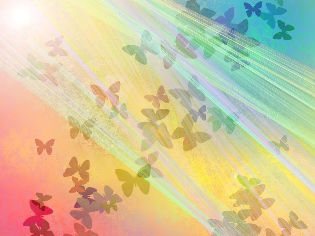 Rainbow Butterflies Background Photo