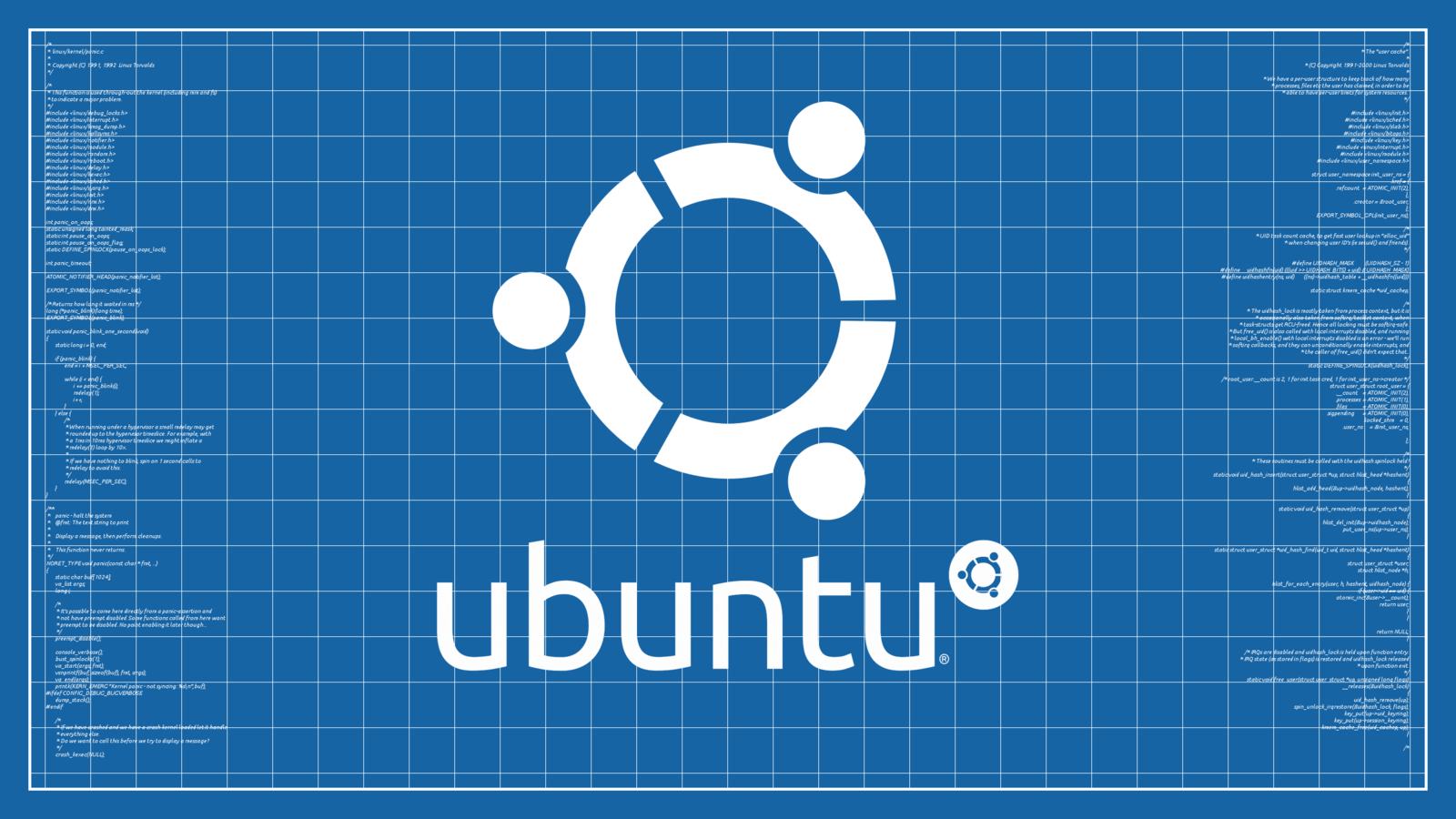 Ubuntu Blueprint Wallpaper Rev. 2