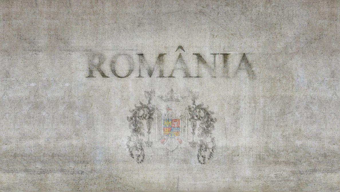 Romania on stone wall WALLPAPER