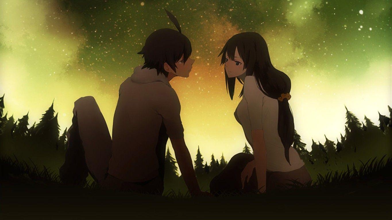 Anime Couple on the Grass · Anime Wallpaper. Best Desktop