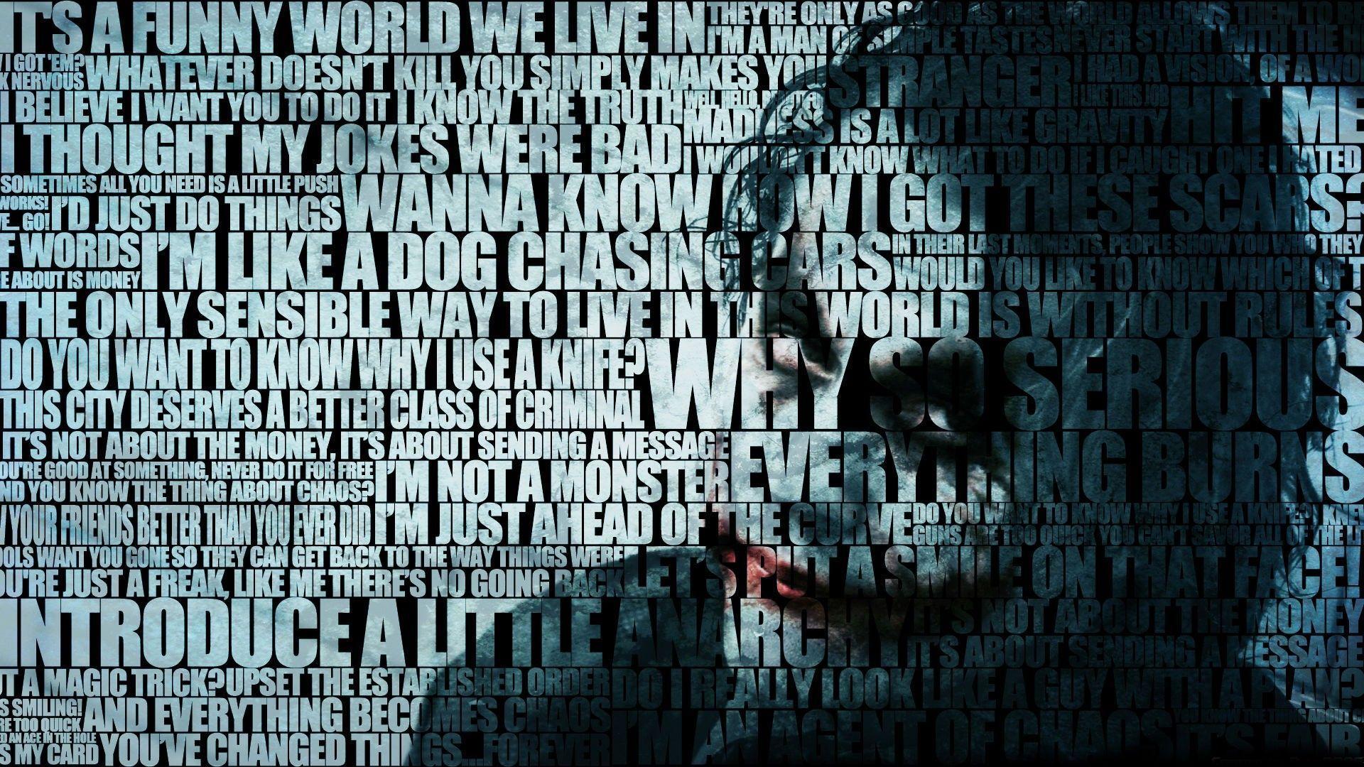Typography Scary Face Joker HD Desktop Wide