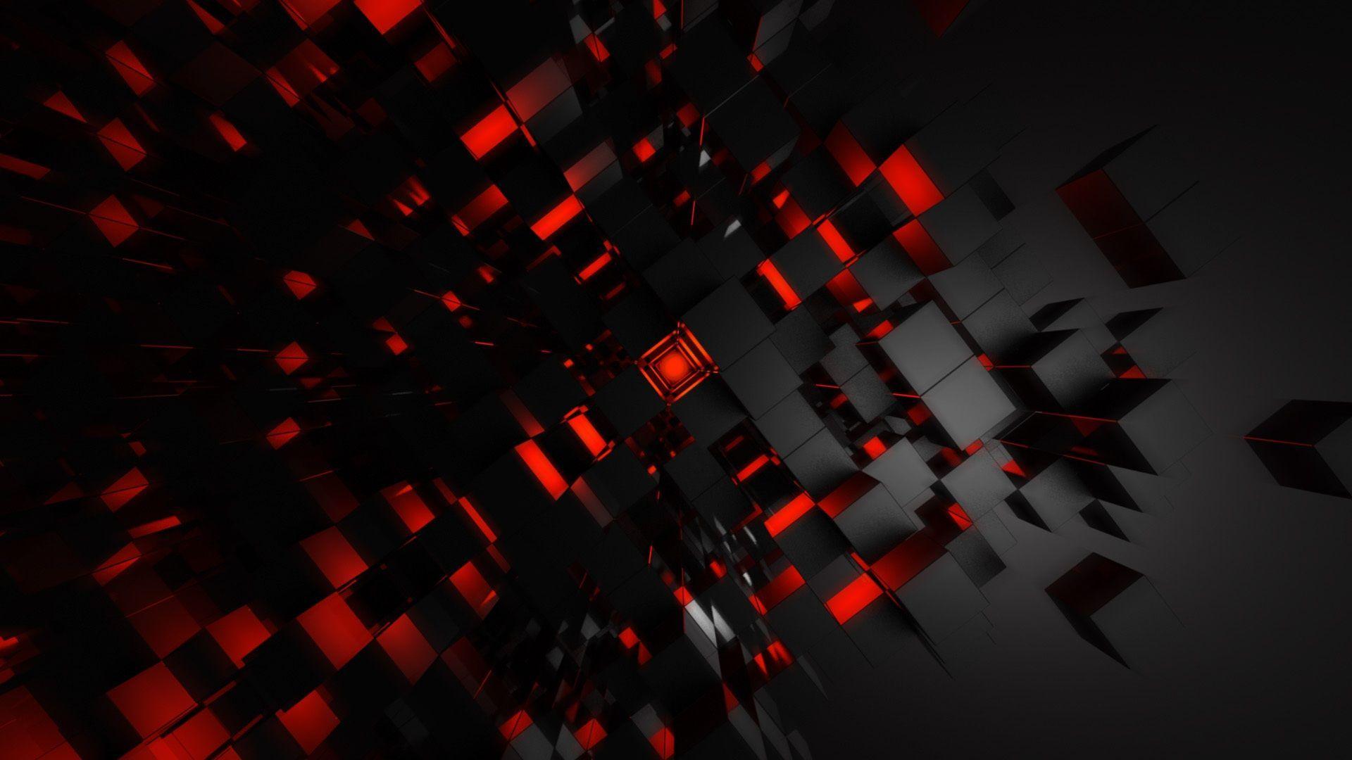 Wallpaper For > Black Red Abstract Wallpaper HD
