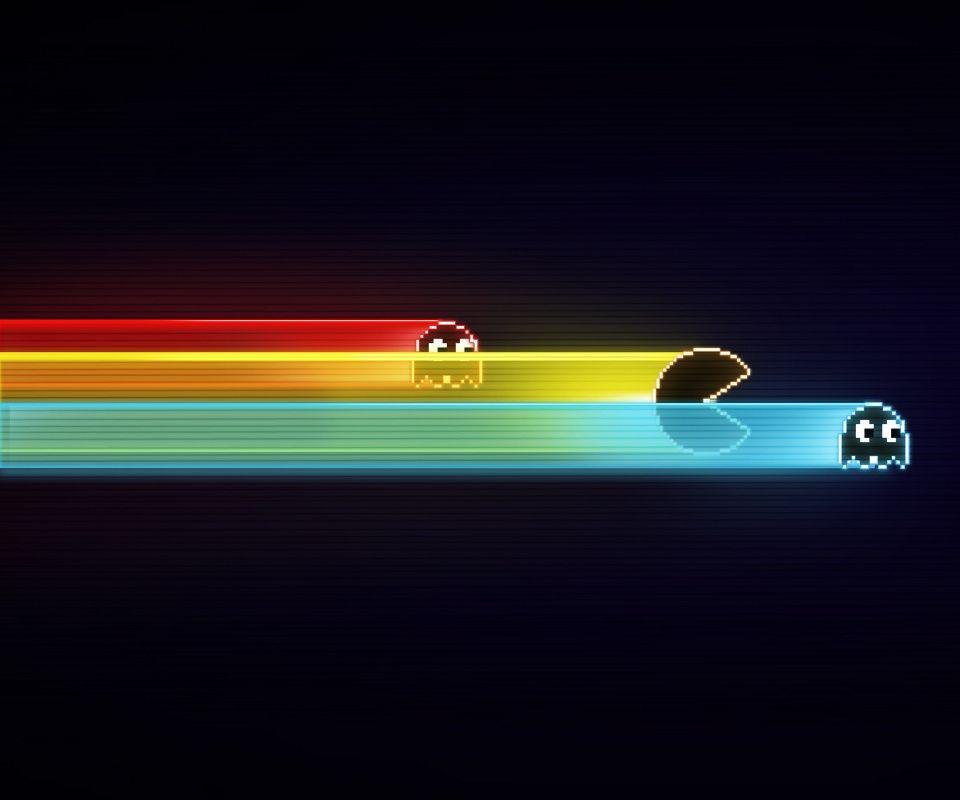 New Pacman Tron HD Desktop Wallpaper