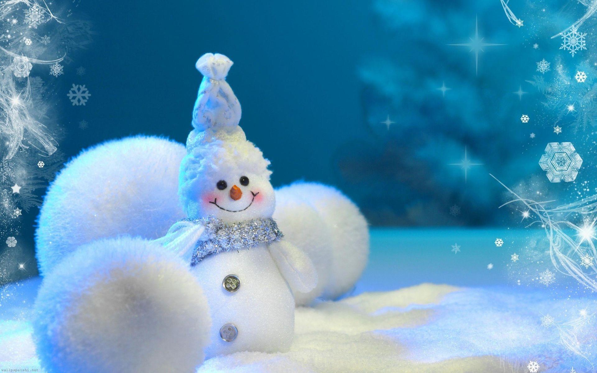 Christmas Cute Snowman Wallpaper Desktop HD Skilal