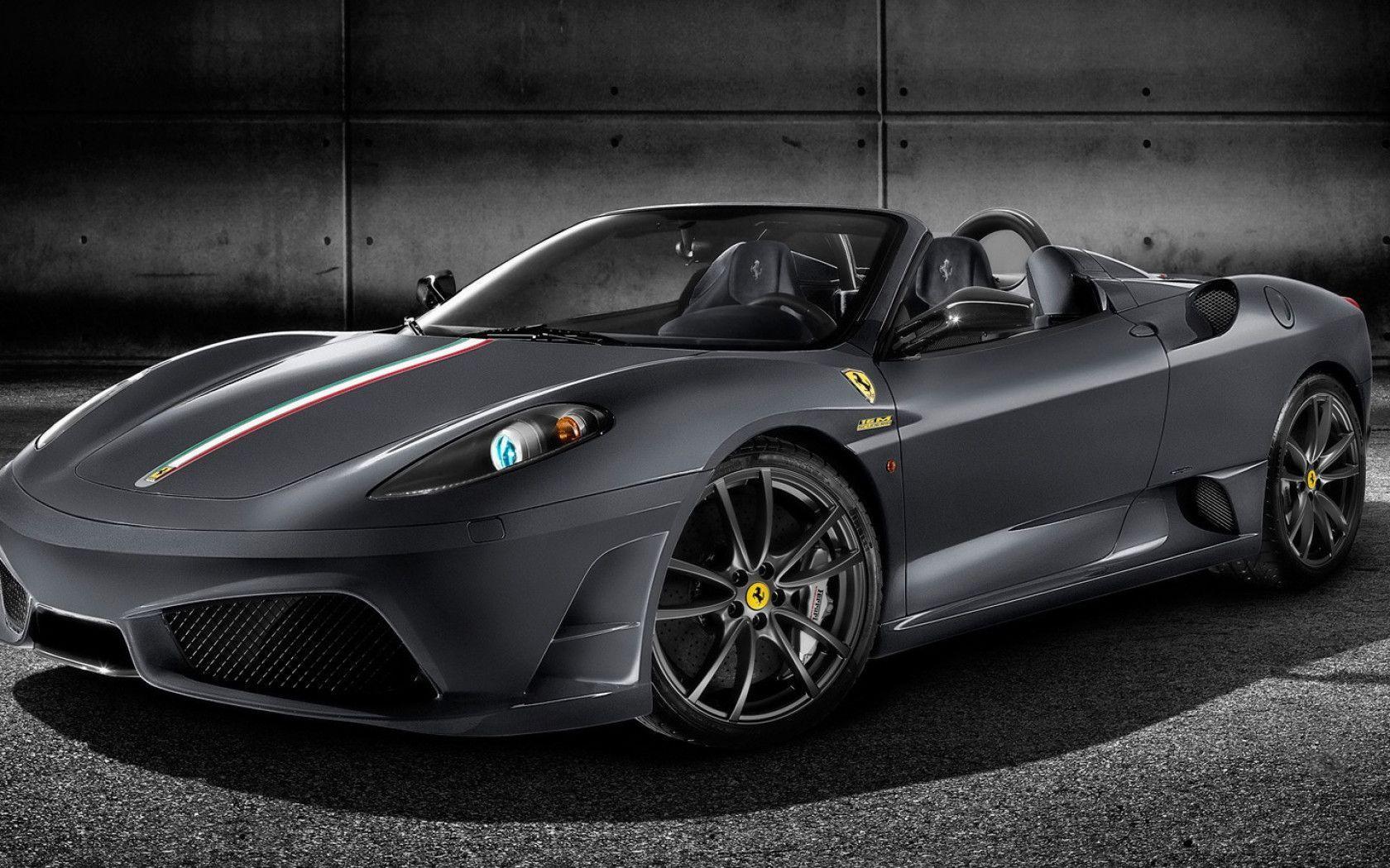 black ferrari sports car