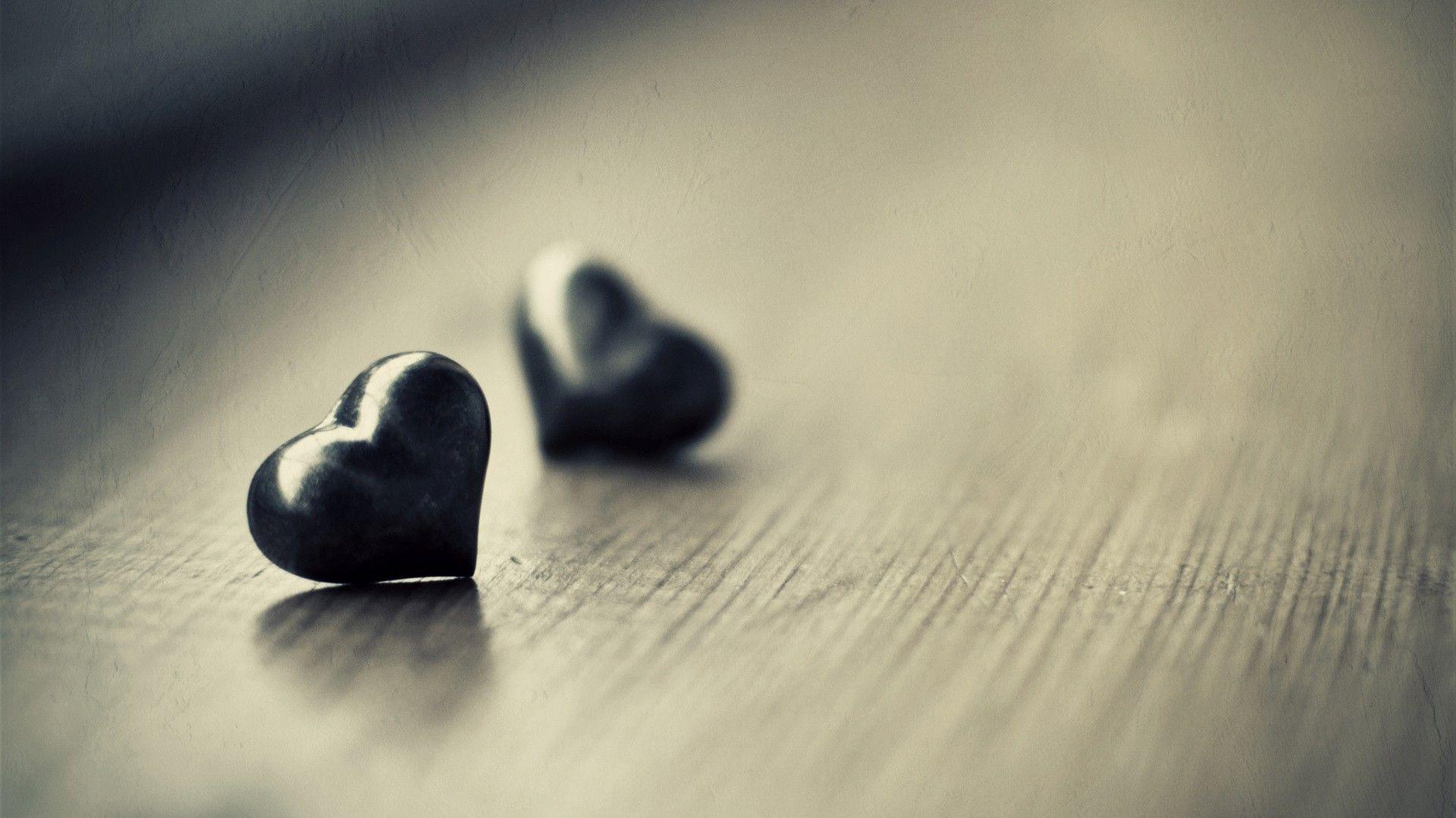 Valentine Heart Picture Black and White HD Wallpaper of Love