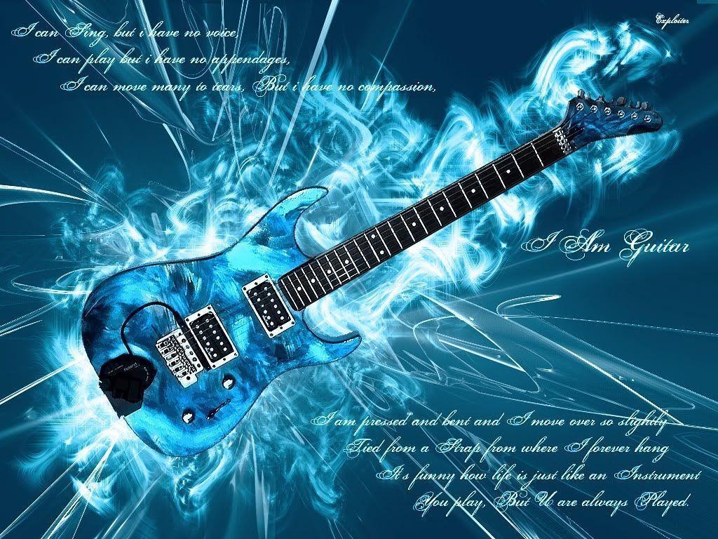 Enchanting Blue Guitar Desktop Wallpaper 1024x768PX Astonishing