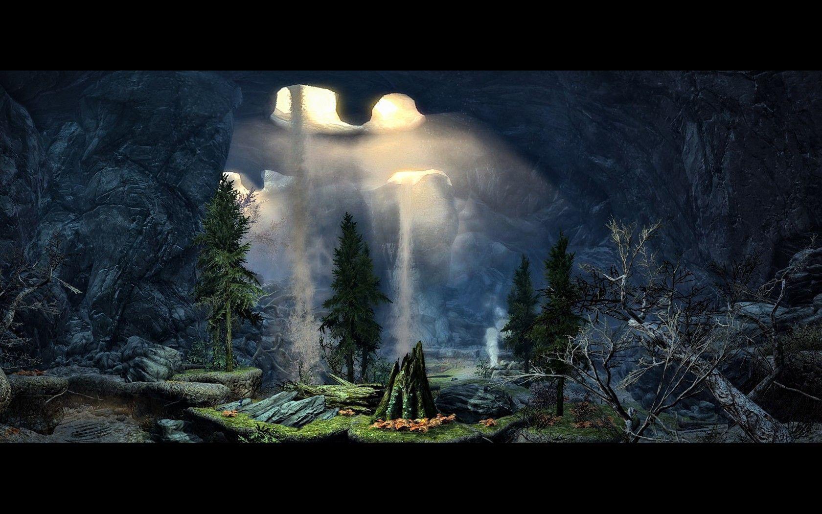 Skyrim Desktop Background, Cave The Elder Scrolls Skyrim HD