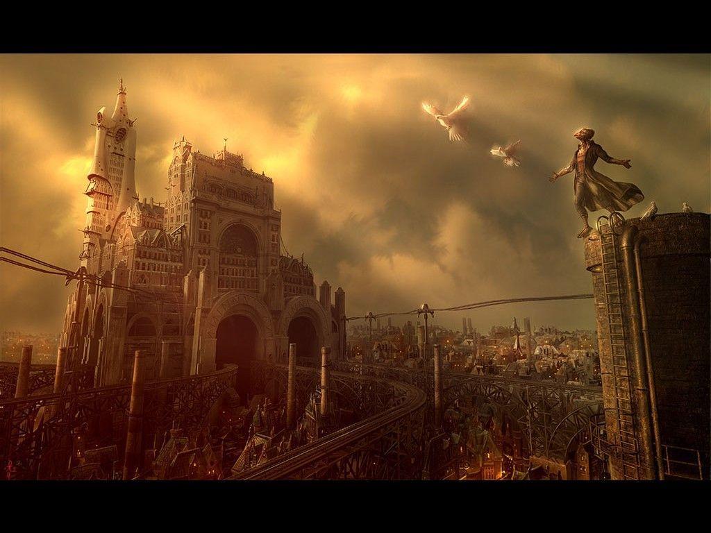 My Free Wallpaper Wallpaper, Steampunk Landscape