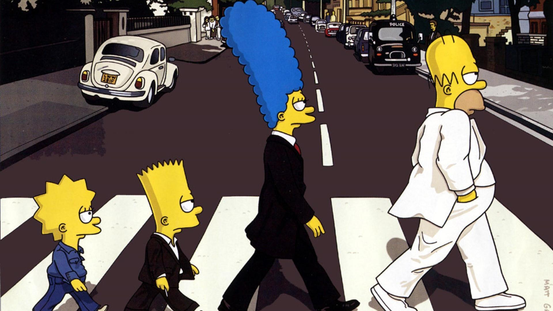 The Simpsons Abbey Road Wallpaper
