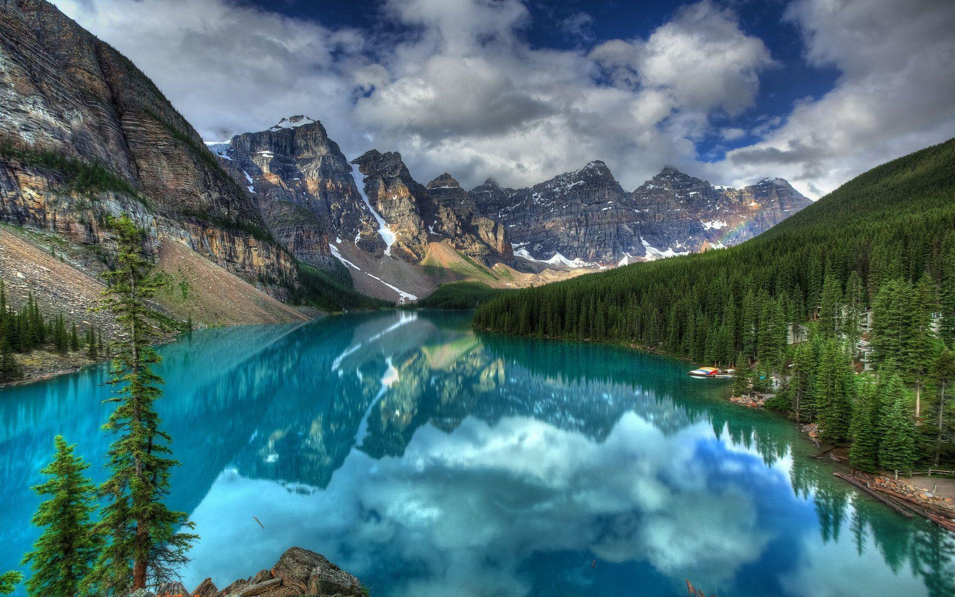 Beautiful scenery wallpaper of Canada Banff National Park 1920