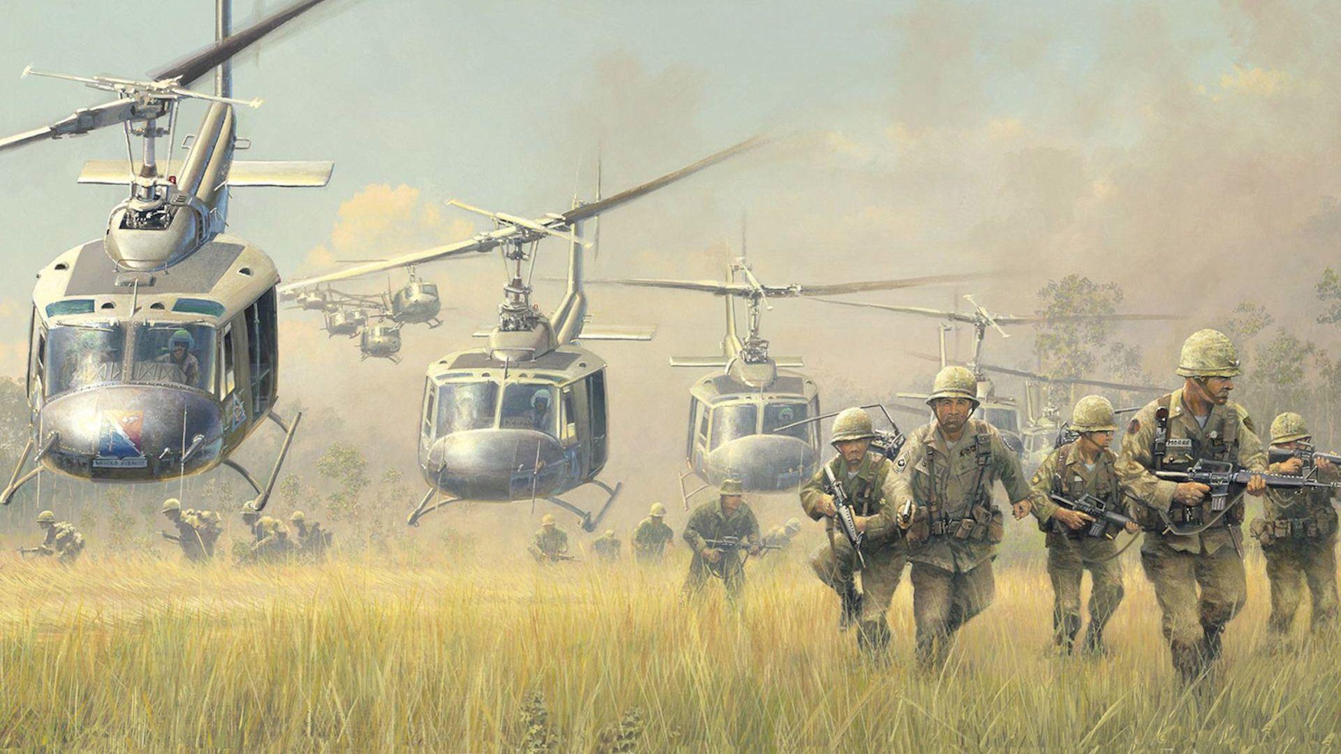 Wallpaper vietnam, bell, uh- iroquois, huey, helicopters, war