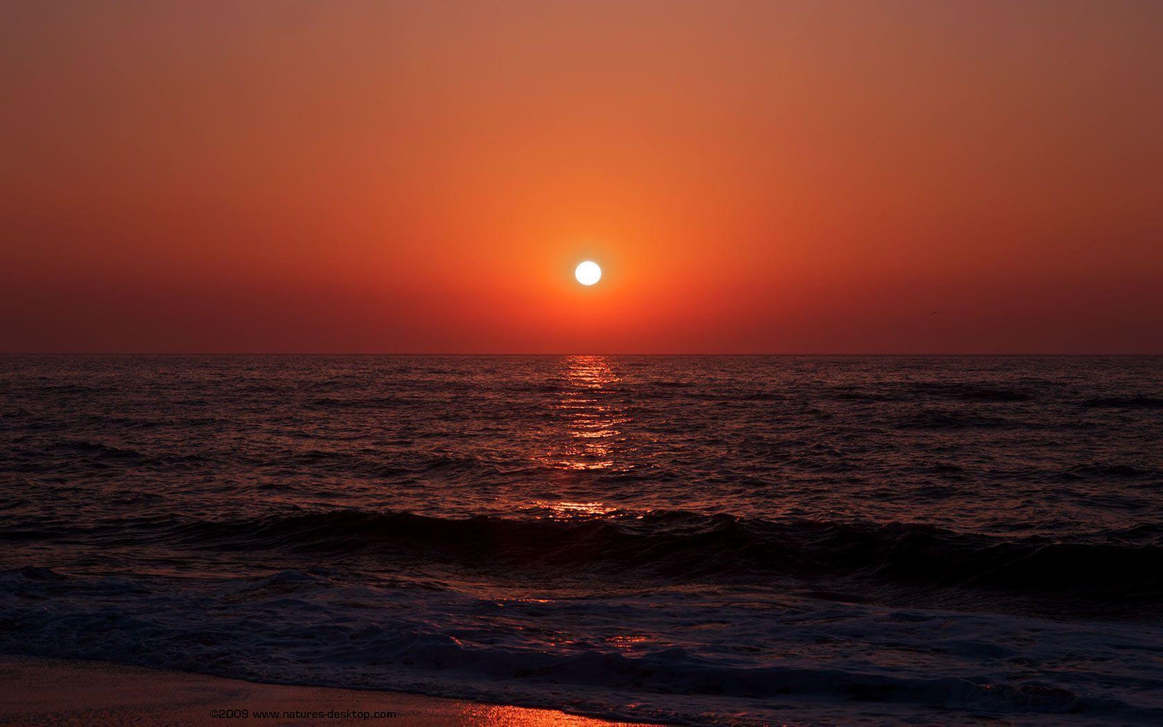 Sunrise Over Golden Waves Background 1680x1050 pixels