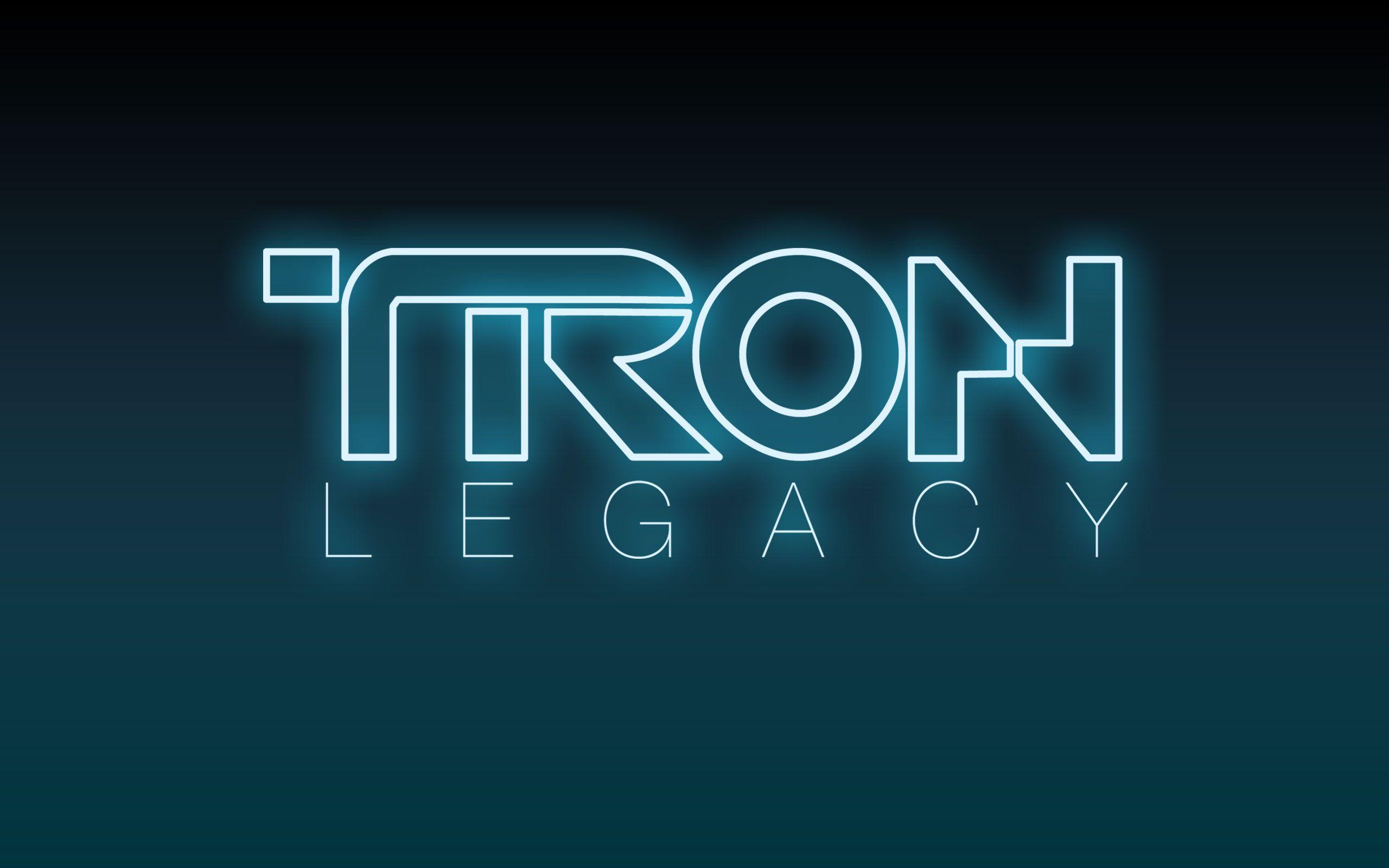 Disney&;s Tron: Legacy Movie Logo Desktop Wallpaper