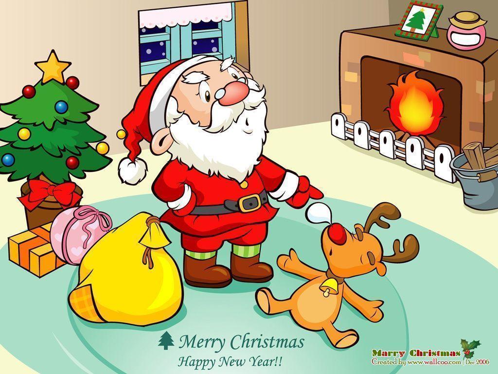 Funny Christmas Illustration Vector Cartoon