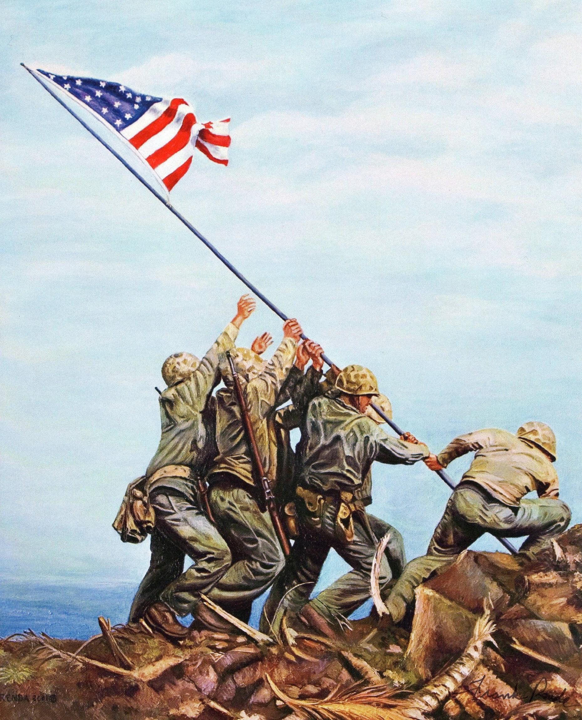 Iwo Jima Flag Raising Wallpapers - Wallpaper Cave