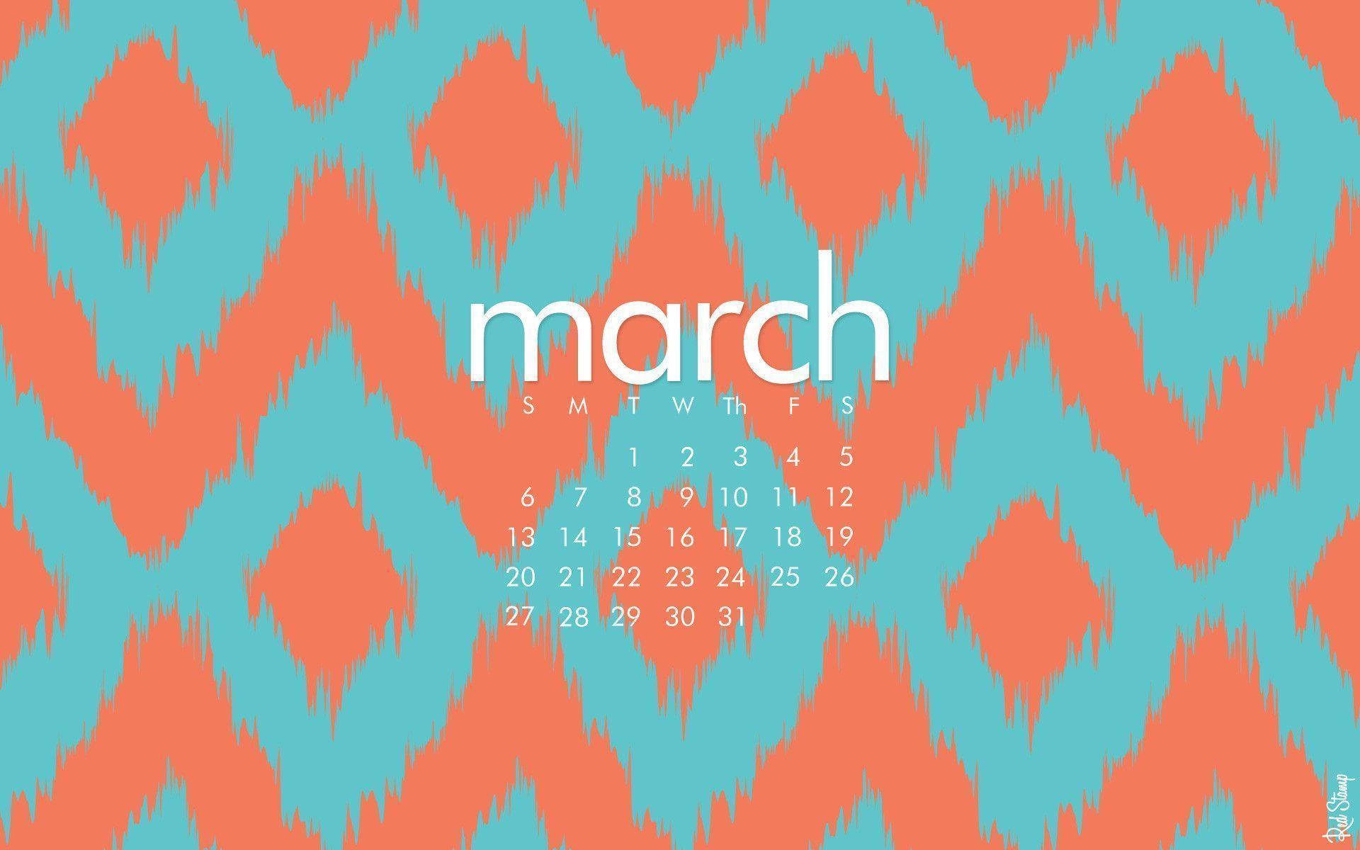 March Desktop Calendar wallpaper