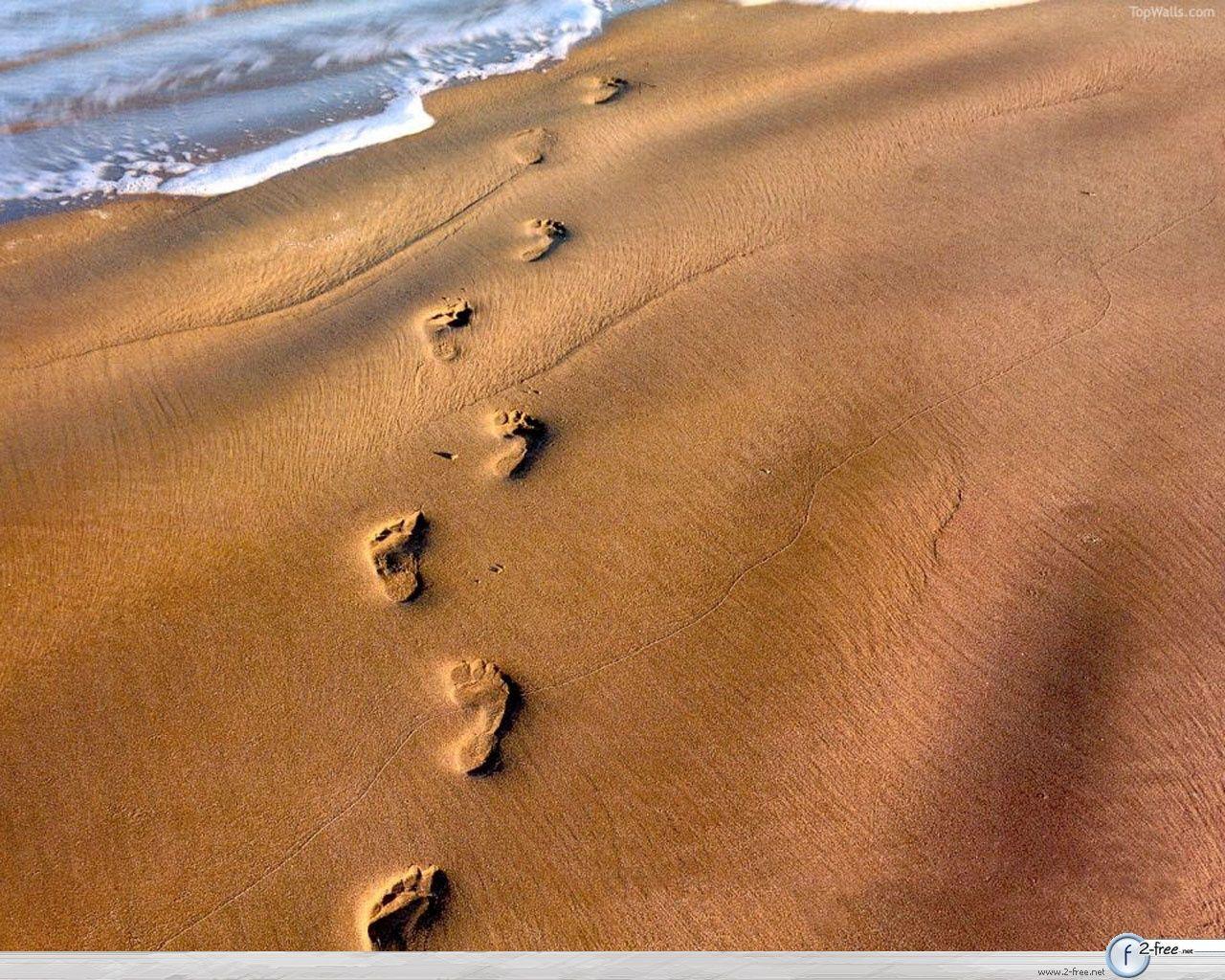 Footprints In The Sand Wallpapers Wallpaper Cave