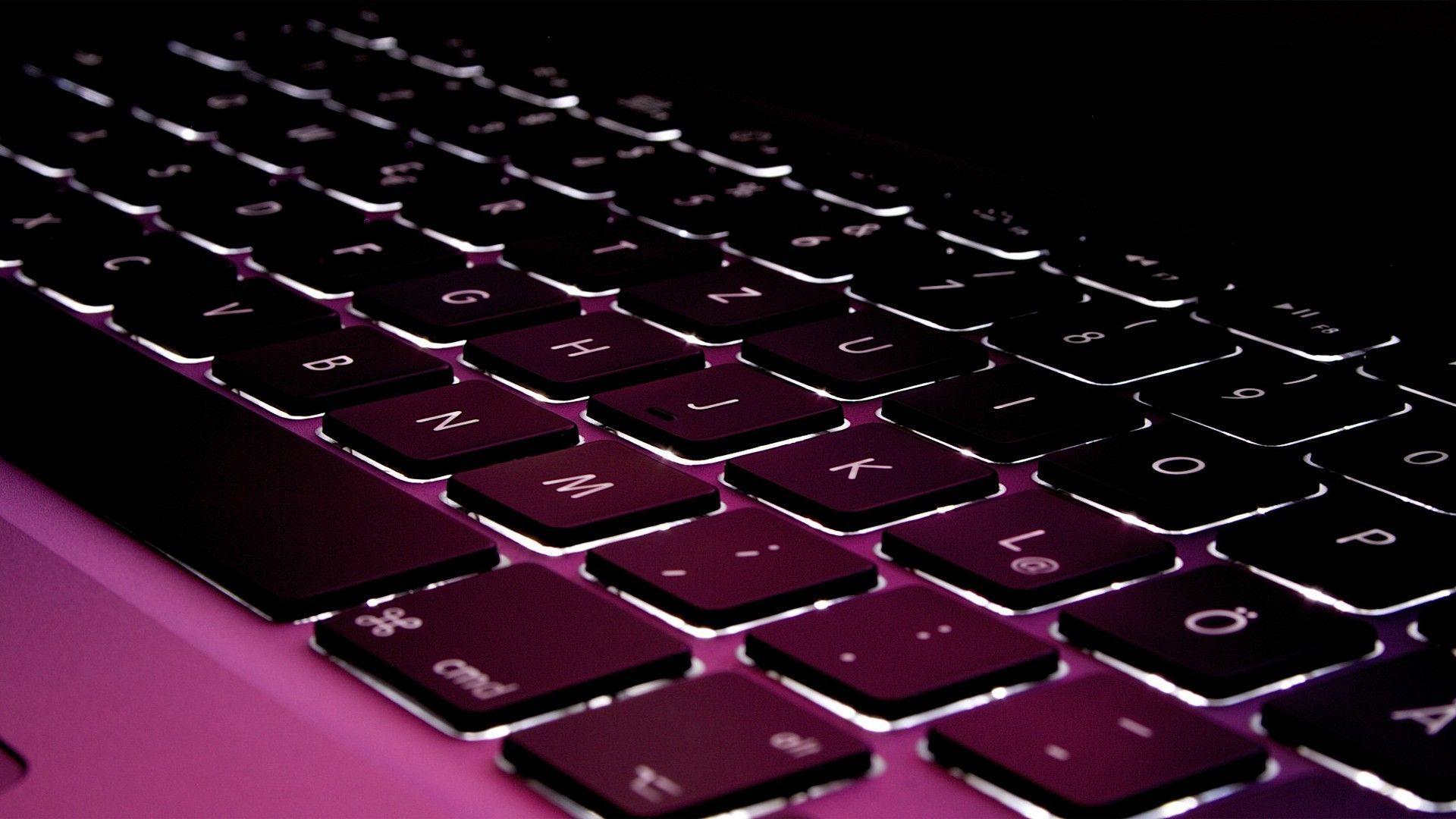 MacBook Pro purple colored keyboard HD Wallpaper FullHDWpp