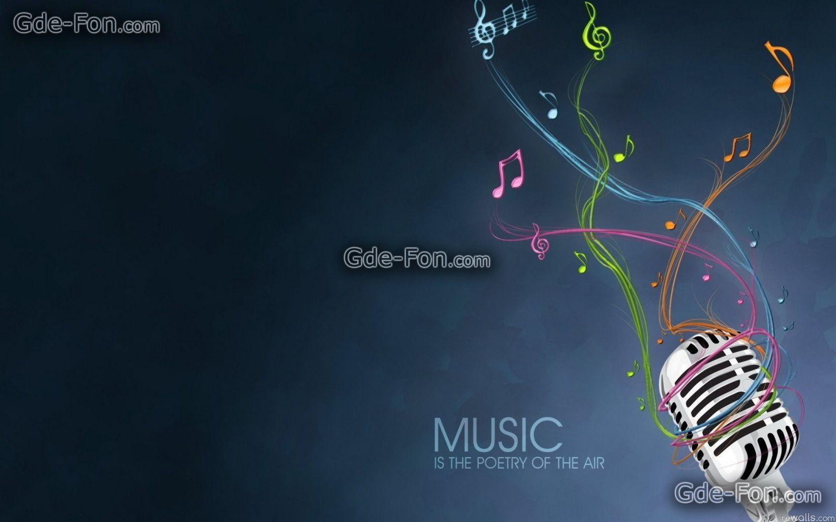 Desktop Wallpaper Microphone Music Notes 1920 X 1200 663 Kb Jpeg