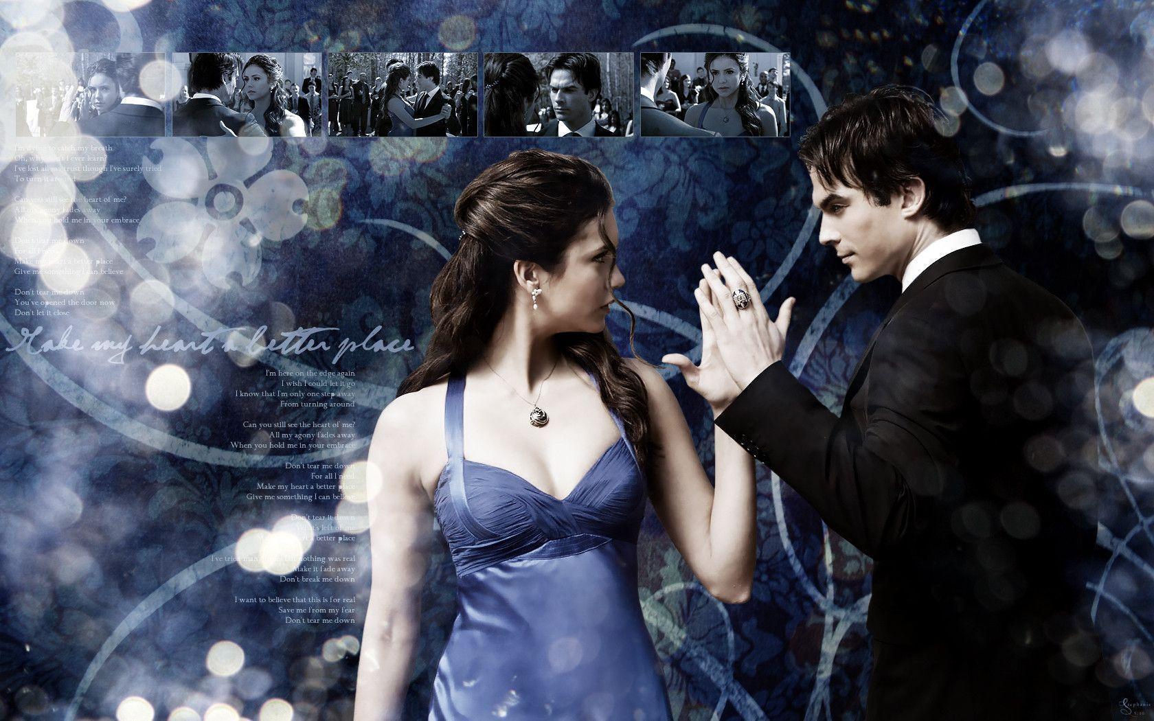 The Vampire Diaries Damon And Elena Wallpapers - Wallpaper Cave