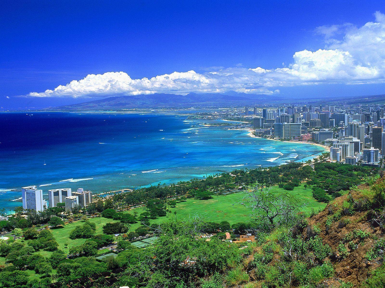 View From Diamond Head, Oahu, Hawaii. Nature HD Wallpaper