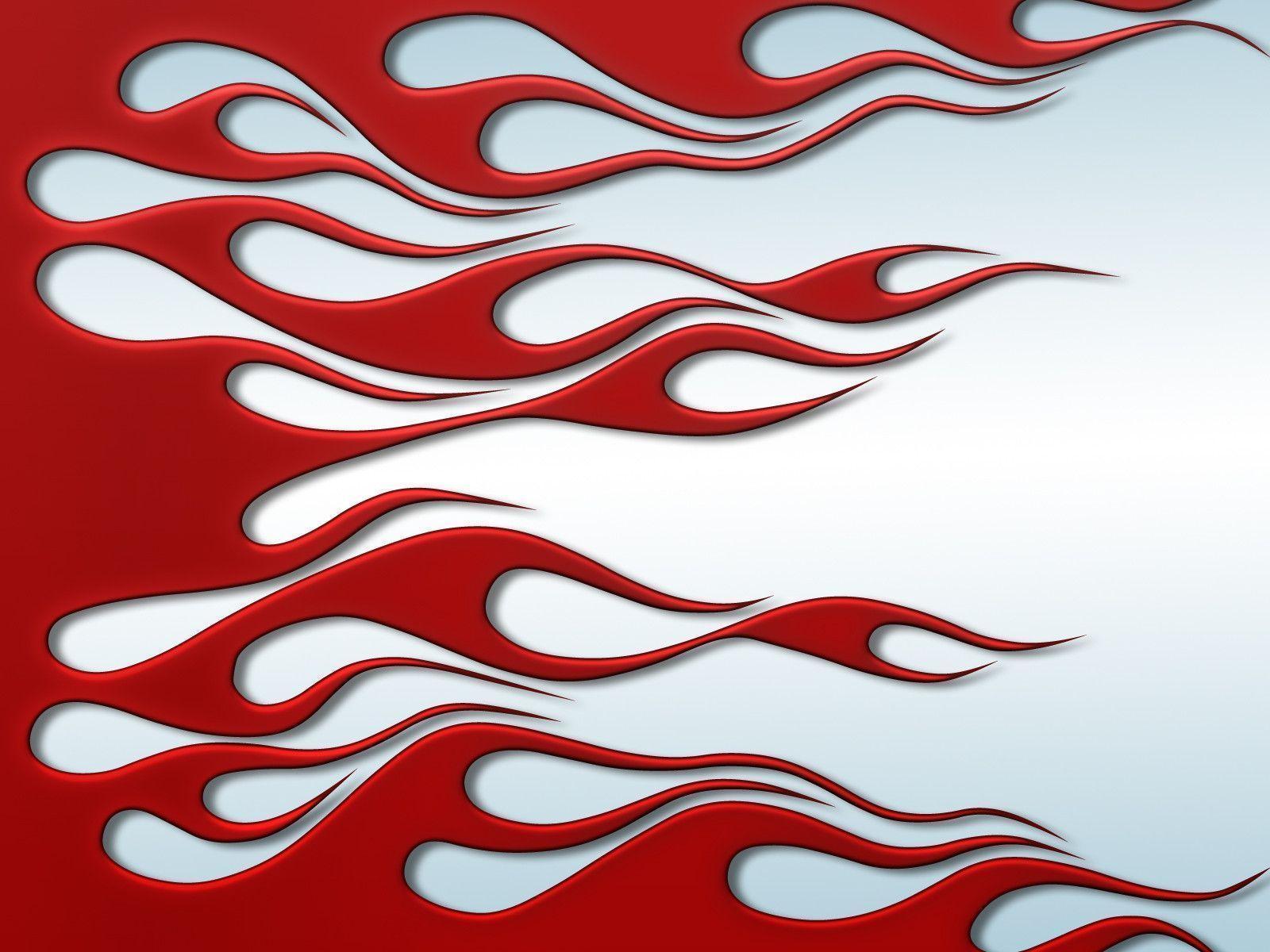 Flames Red On White PPT Background for Presentation