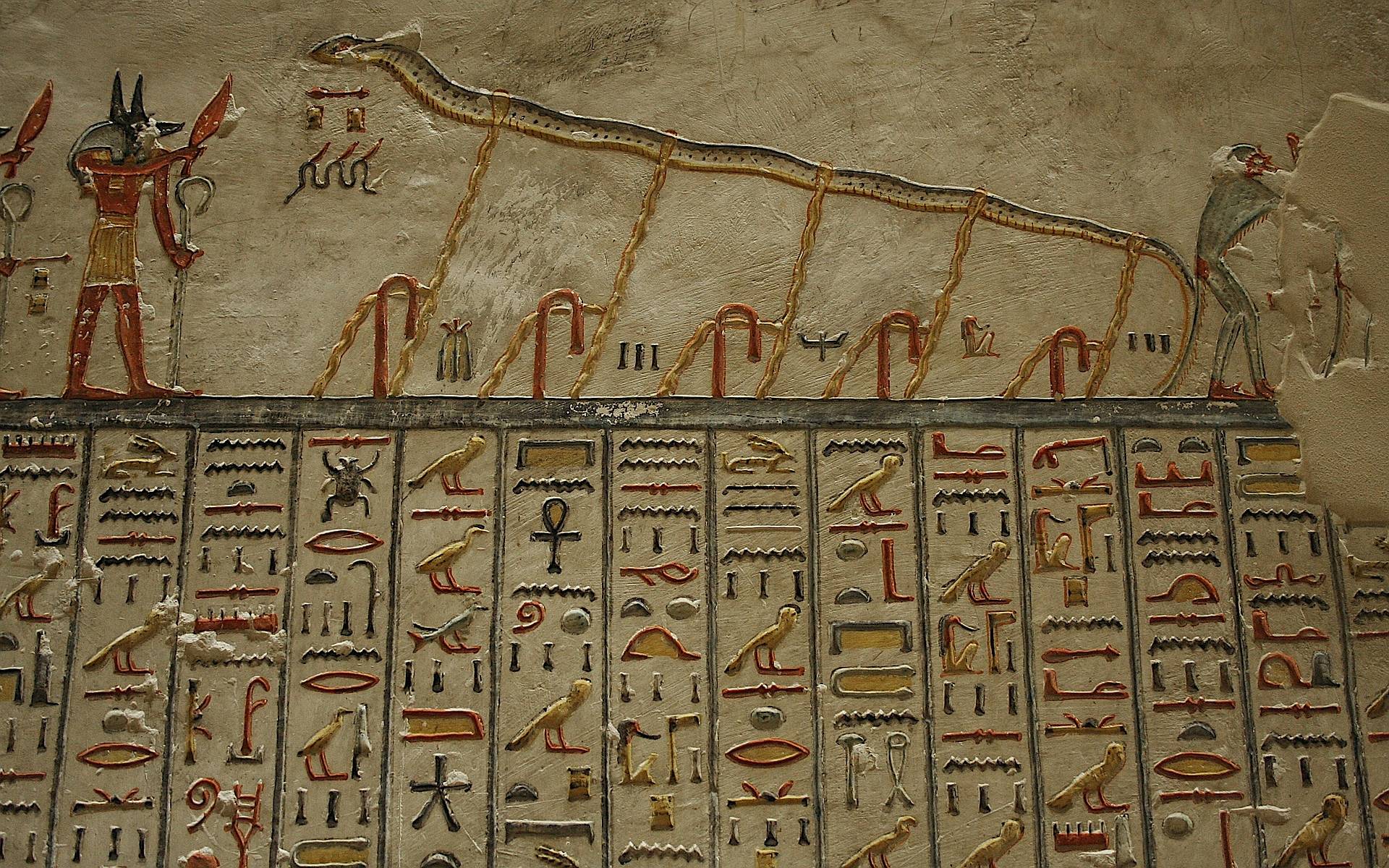 Golden Egyptian hieroglyphs wallpaper  1920x1080  261683  WallpaperUP