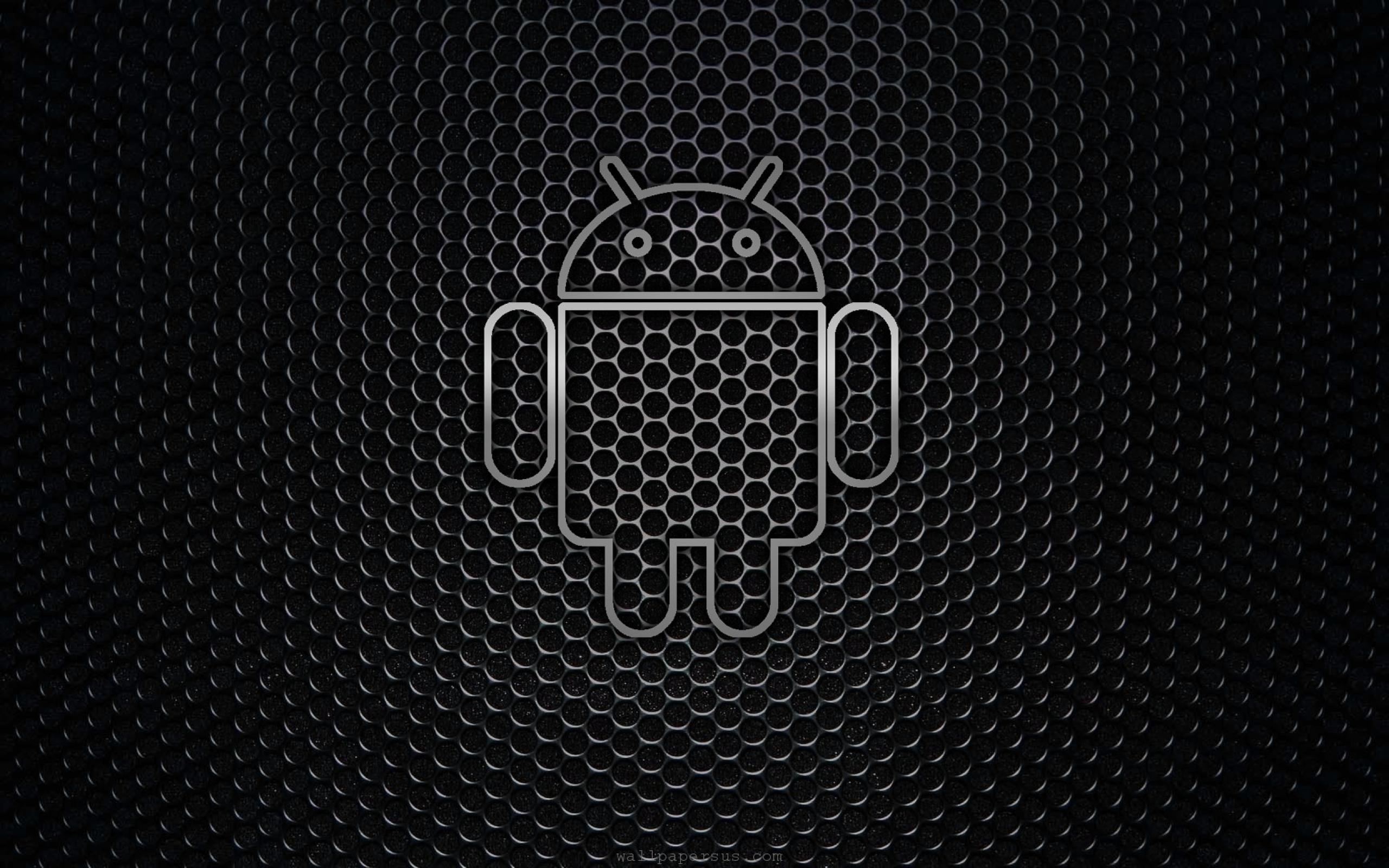 Desktop android black logo background wallpaper