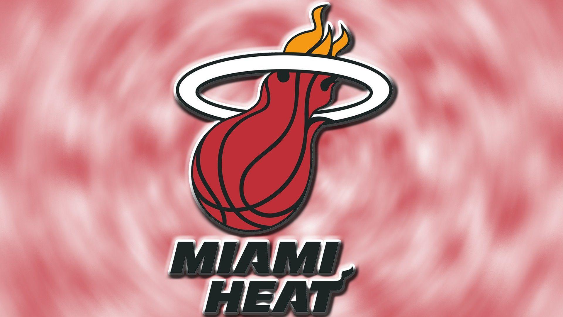 Outstanding Red Logo Miami Heat in Blur Abstract Background HD