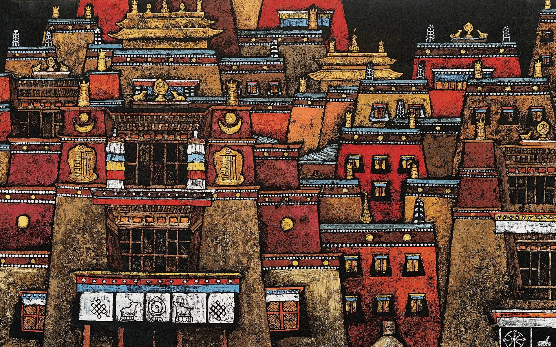 XiangBa (Tibet Woodcut) Computer Wallpaper, Desktop Background