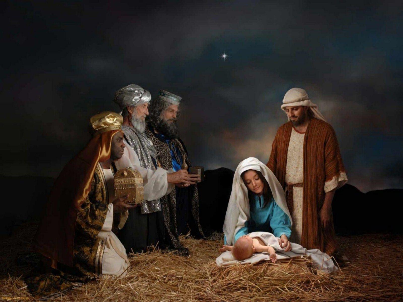 Xmas Stuff For > Merry Christmas Nativity Background