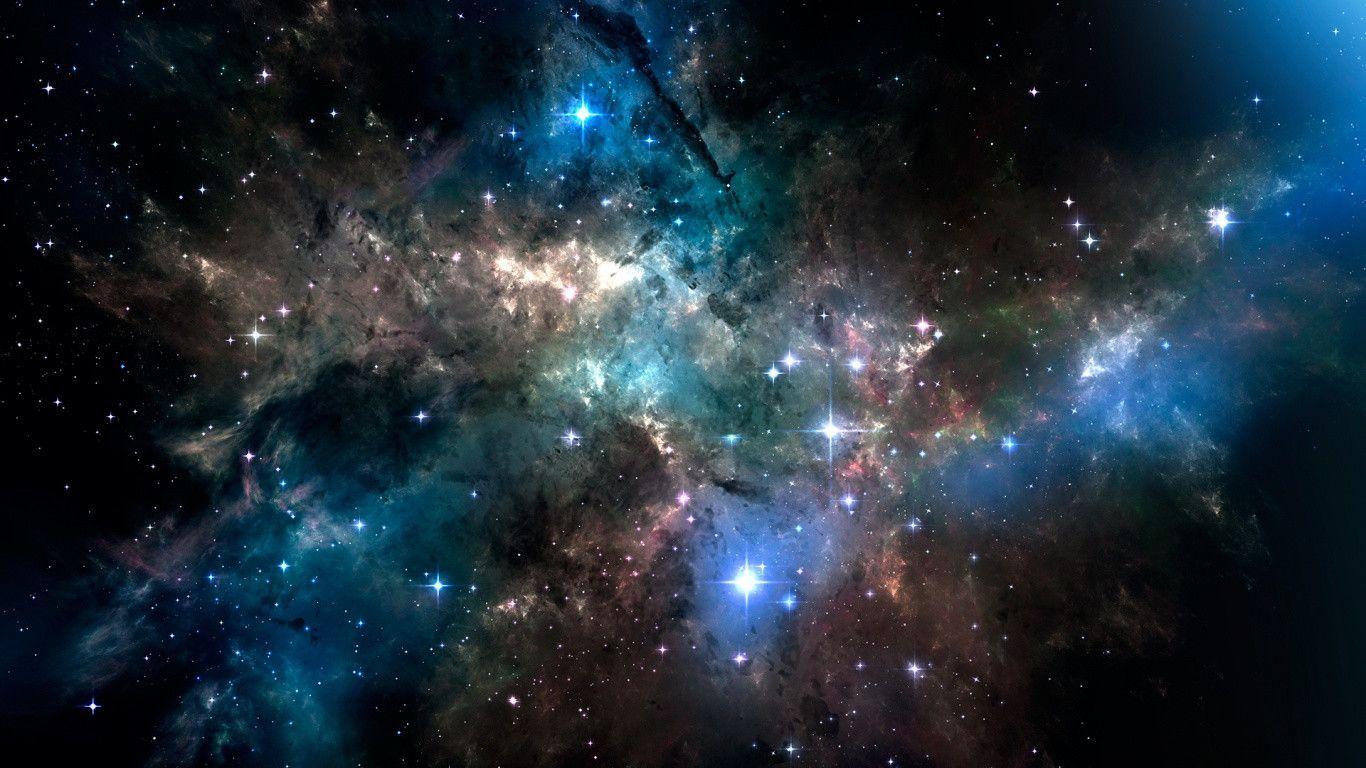 1366x768 Space sparkling stars Wallpapers