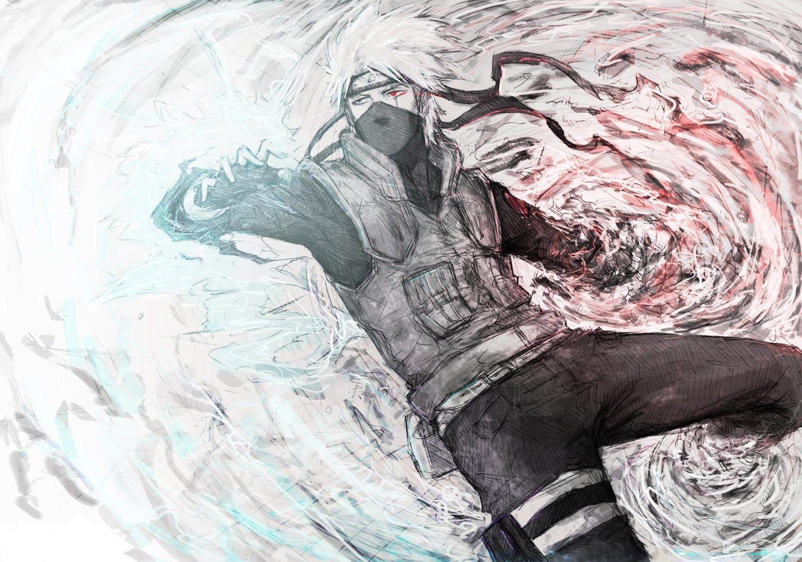 Kakashi Chidori Sharingan 1602 HD Wallpaper