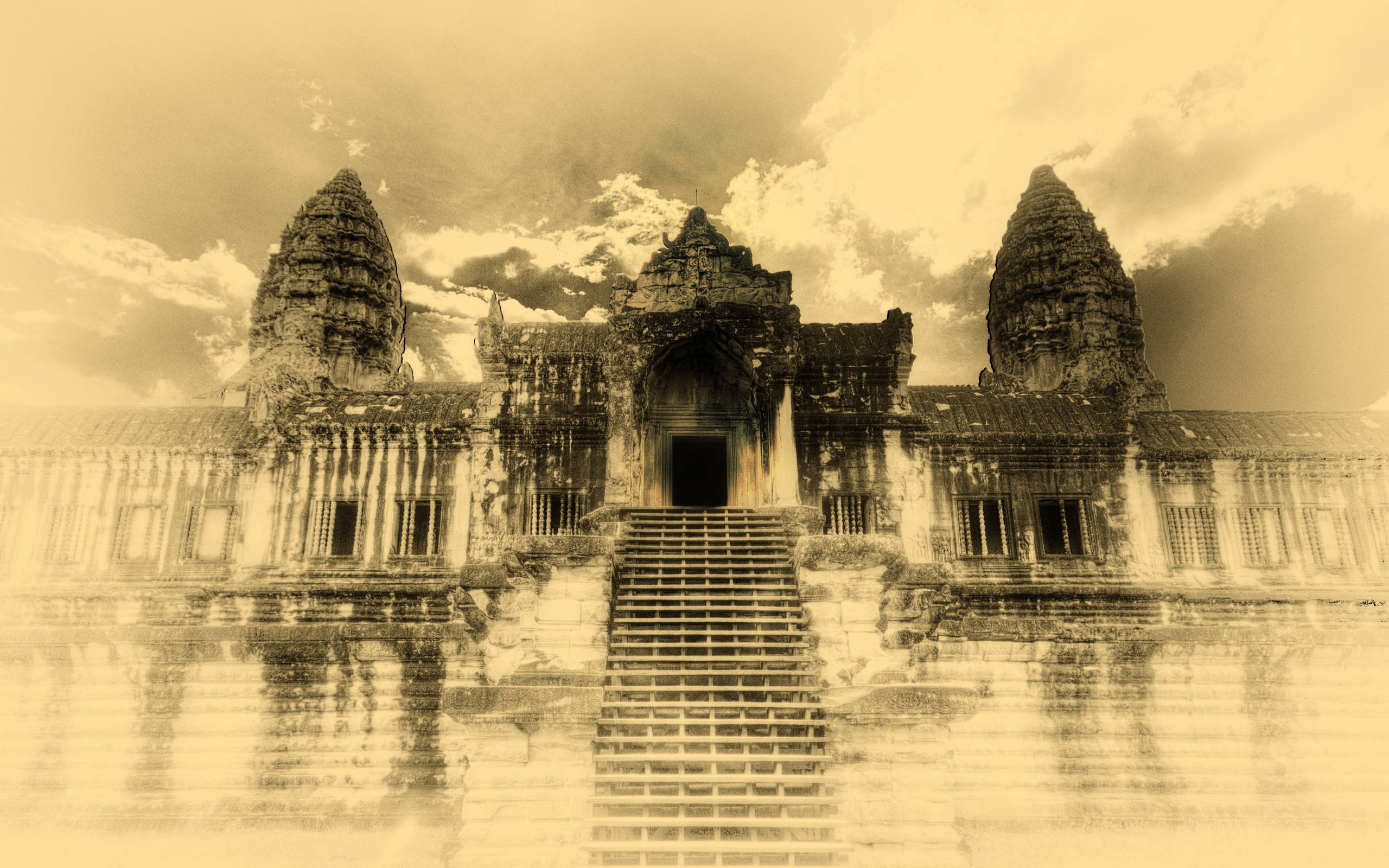 Angkor Wat, Cambodia widescreen wallpaper. Wide