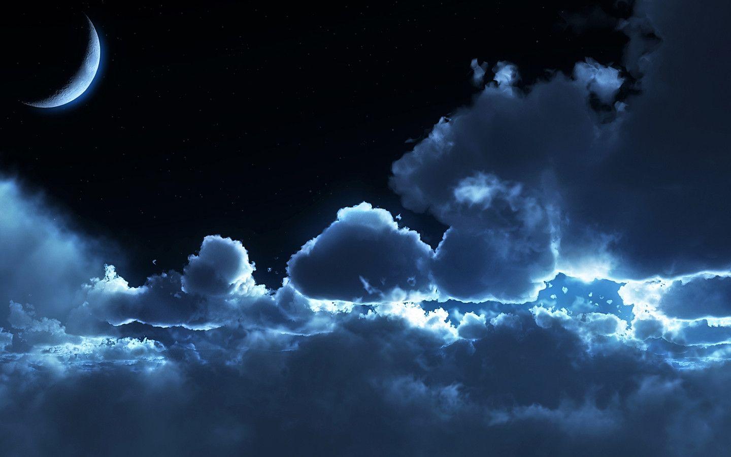 good night moon HD Image. High Resolutions HD Desktop Wallpaper